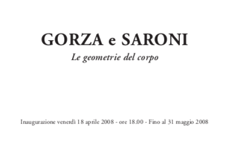 Gorza e Saroni - Le geometrie del corpo
